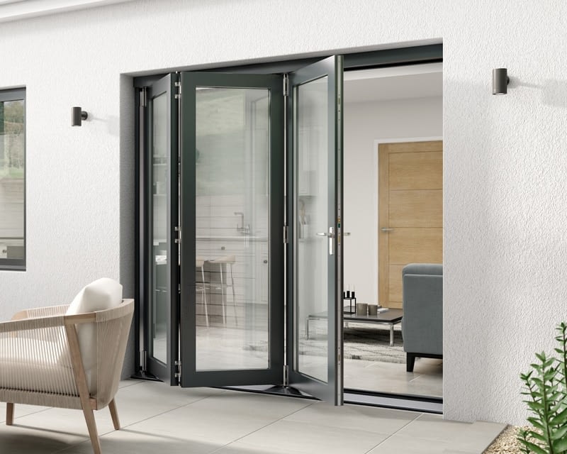 2 1m Aspect Prefinished Grey Bi Fold Doors Aspire Aspect Prefinished Grey Bi Fold Doors