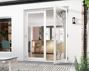 1800mm Icon White French Doors - Open