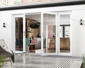3000mm Icon White French Doors - Open