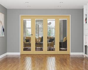4 Door Affinity Unfinished Oak Internal Bifold