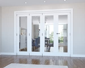4 Door Vision White Primed Internal Bifold - Closed