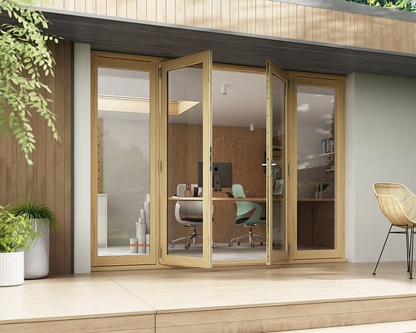 2700mm Horizon Unfinished French Doors - Open