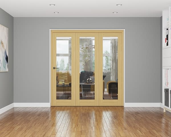 3 Door Repute Unfinished Oak Internal Bifold