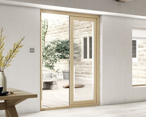 1500mm Icon Part Q Compliant Solid Oak French Doors - Internal Shot