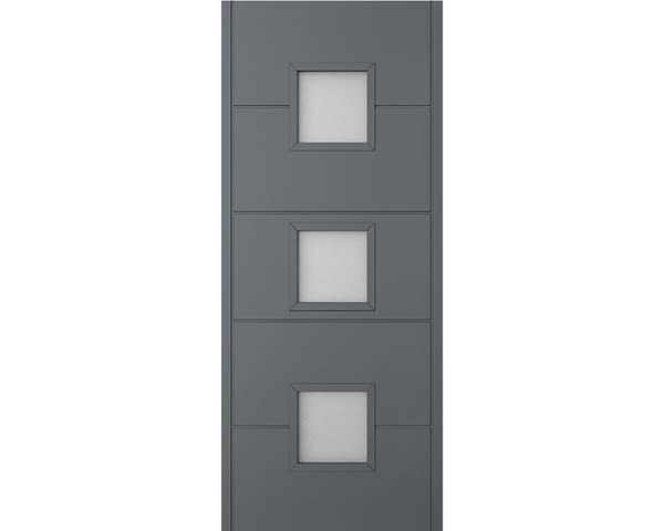 Grey Holma Glazed Front Door - Cutout