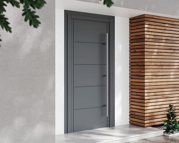 Grey Linear Front Doors - Lifestyle