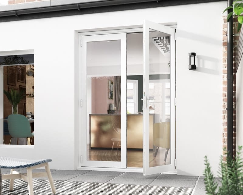 1500mm Icon White French Doors - Open