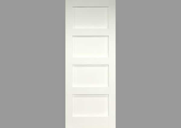 White Primed 4 Panel Single Internal Door
