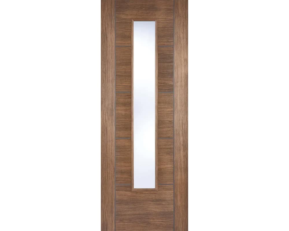 Walnut Laminated Vancouver Glazed Door Walnut Laminated Vancouver Glazed Door