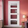 White Shaker Glazed 4 Light Door