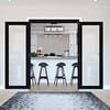 Heritage 1 Light Internal French Doors - Open