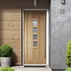Newton Unfinished Oak External Front Door - Lifestyle