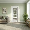 White Primed Vancouver 4L Clear Glazed Internal Door