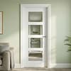 White Primed Vancouver 4L Clear Glazed Internal Door