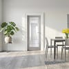 Grey Moulded Textured Vertical Glazed 1 Light Door