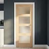 Oak Shaker Glazed 4 Light Frosted Door