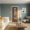 Walnut Laminated Vancouver Glazed Door