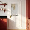 White Moulded Glazed 2 Panel-1 Light Door