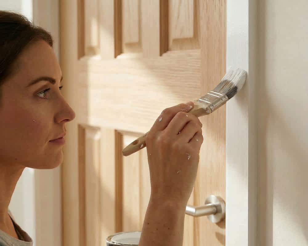 Painting a door