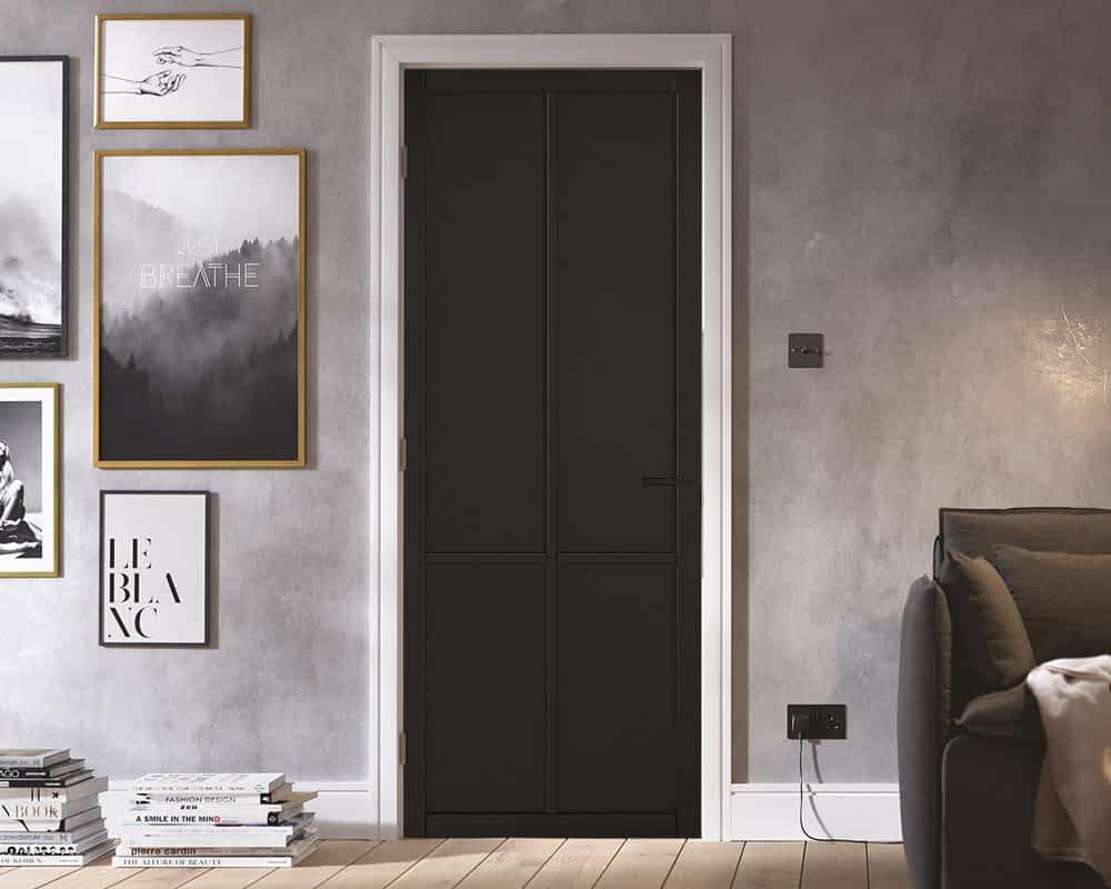 Black Liberty 4 Panel Internal Door Lifestyle