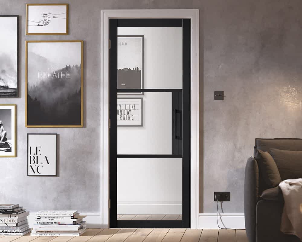 Tribeca Black Glazed Internal Door Lifestyle 2