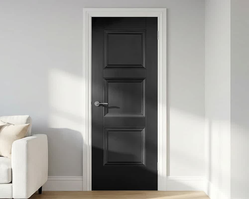 Amsterdam Black 3 Panel Door