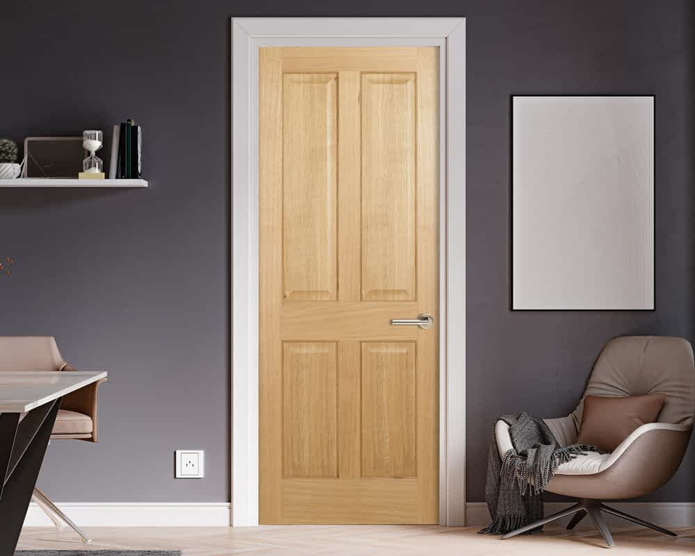 Regency Oak 4 Panel Internal Door Lifestyle