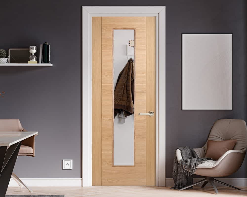 Vancouver Prefinished Oak Long Light Internal Door Lifestyle