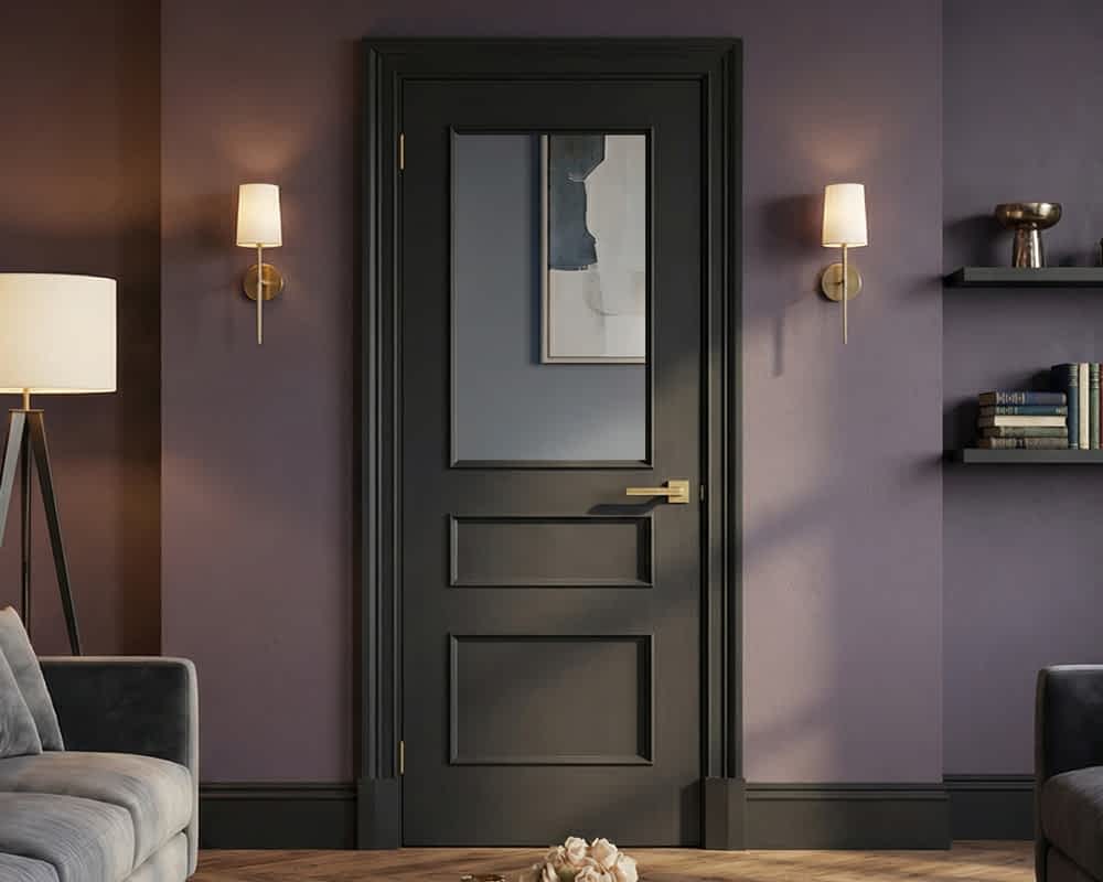Charcoal Black Toledo Glazed Door