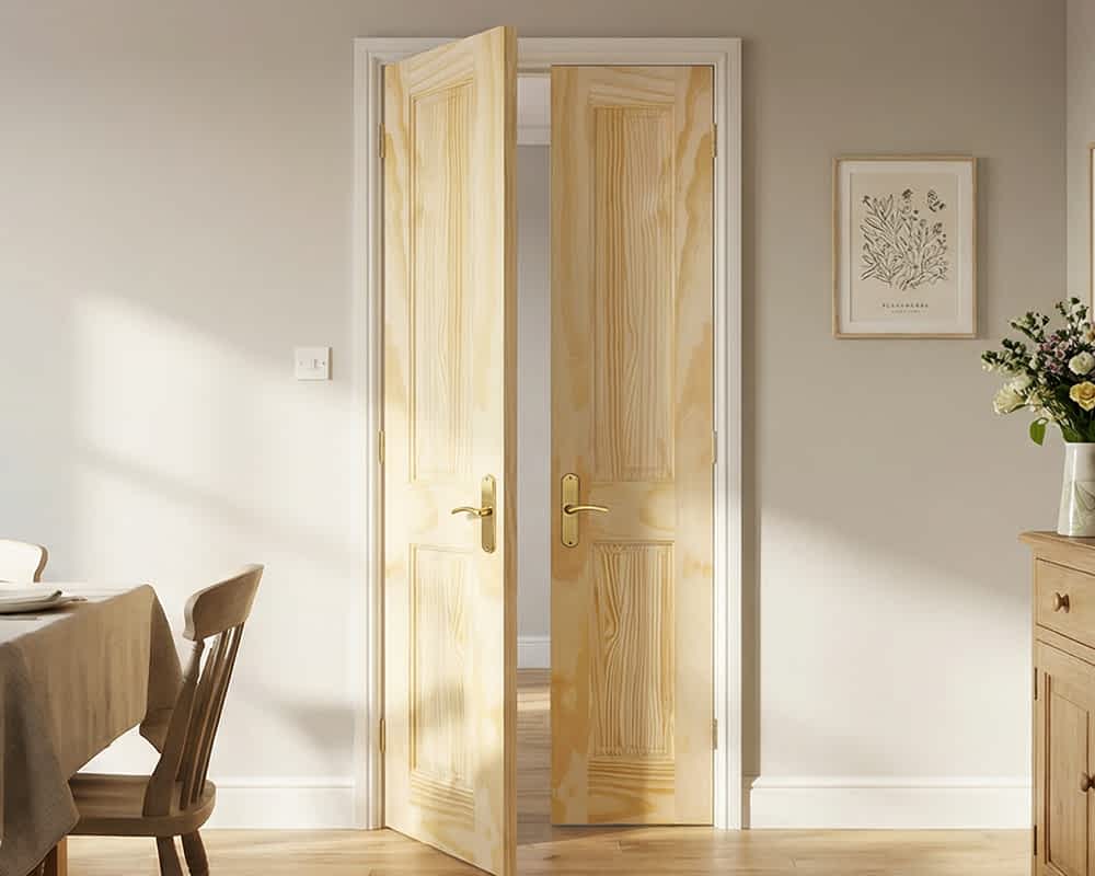 Clear Pine 2 Panel Door