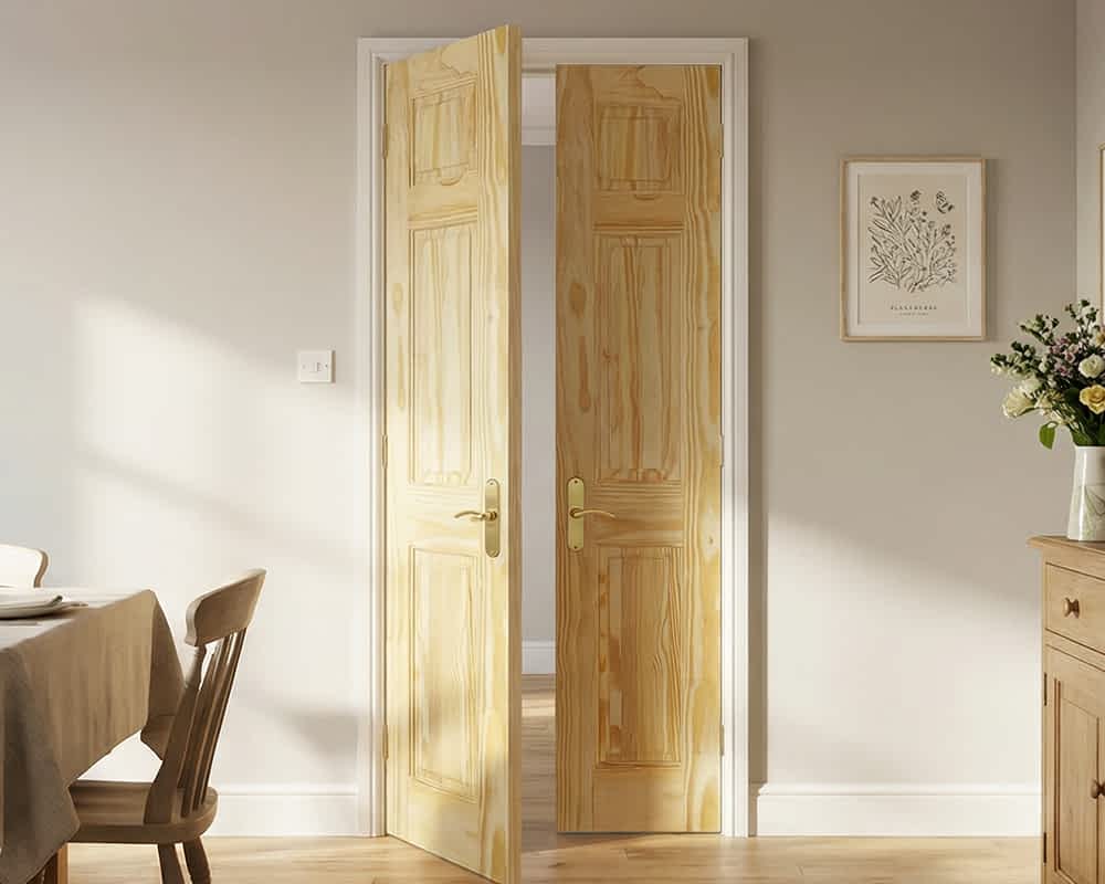 Clear Pine 3 Panel Door