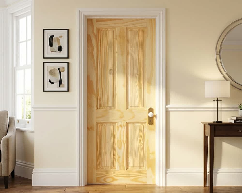 Clear Pine 4 Panel Internal Door - Lifestyle Shot