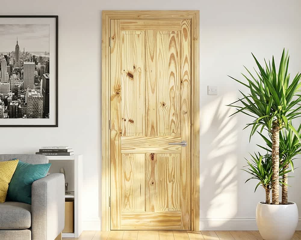 Knotty Pine 4 Panel Door