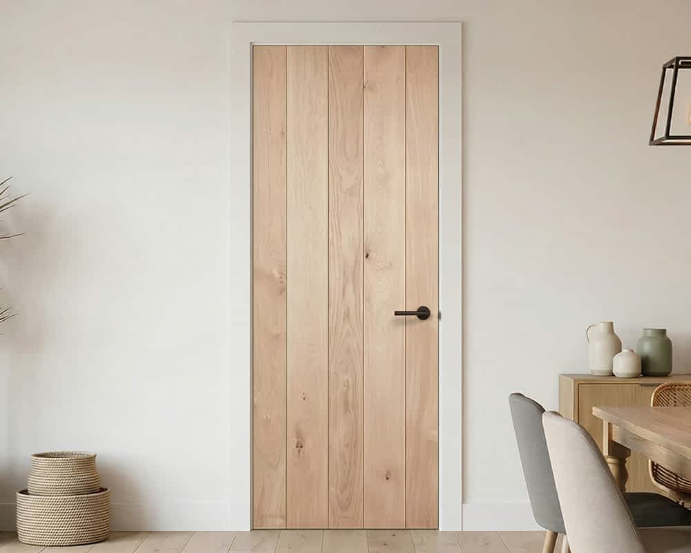 Oak Solid Oak Ledged Door