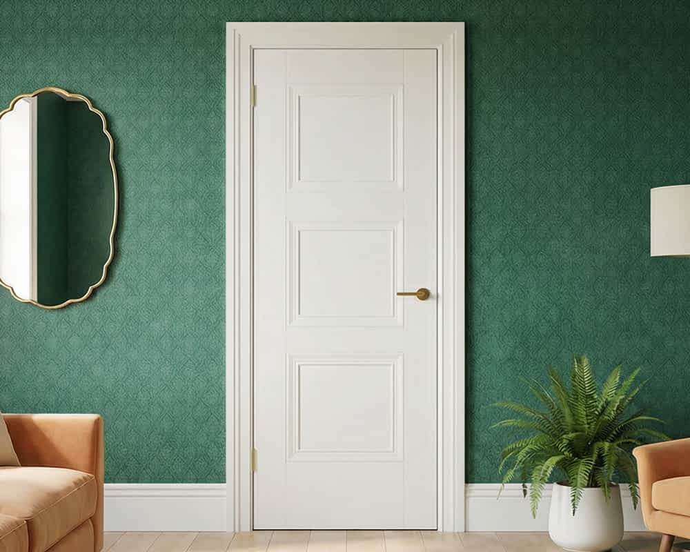 White Amsterdam 3 Panel Door