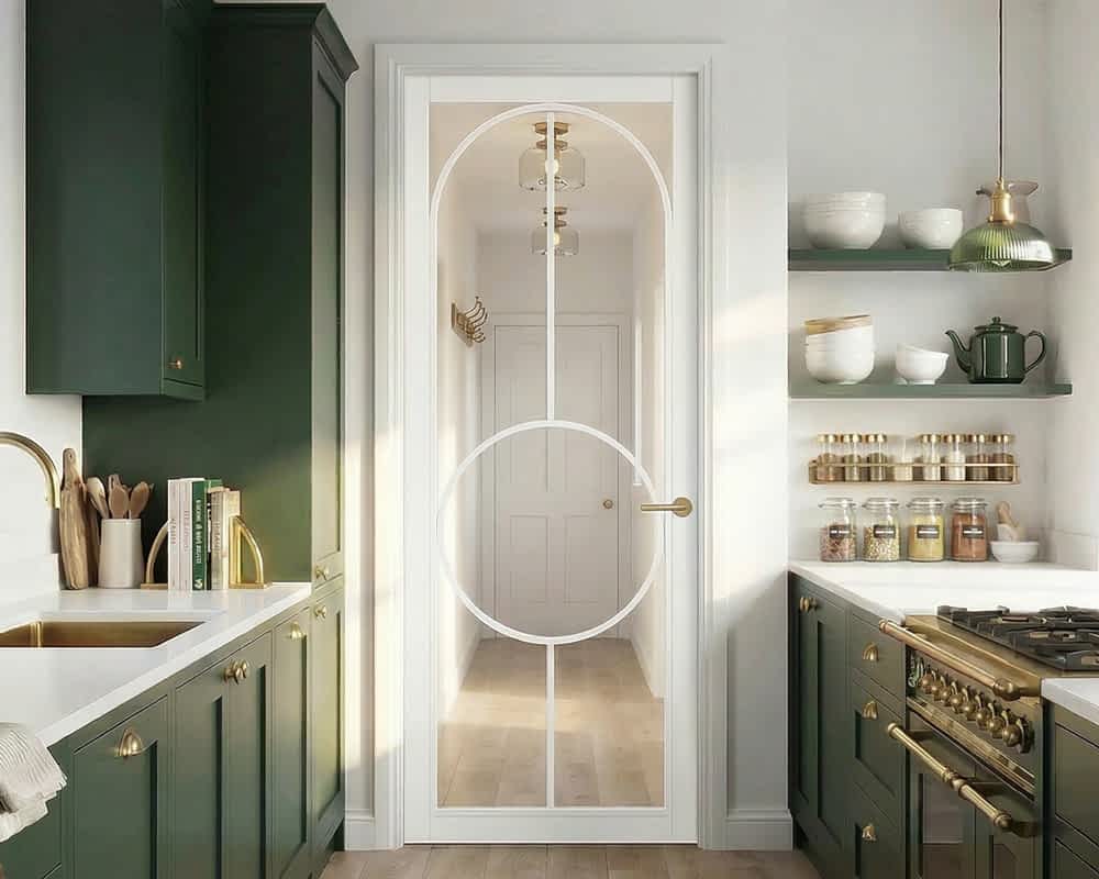 White Bowery Clear Glazed Door