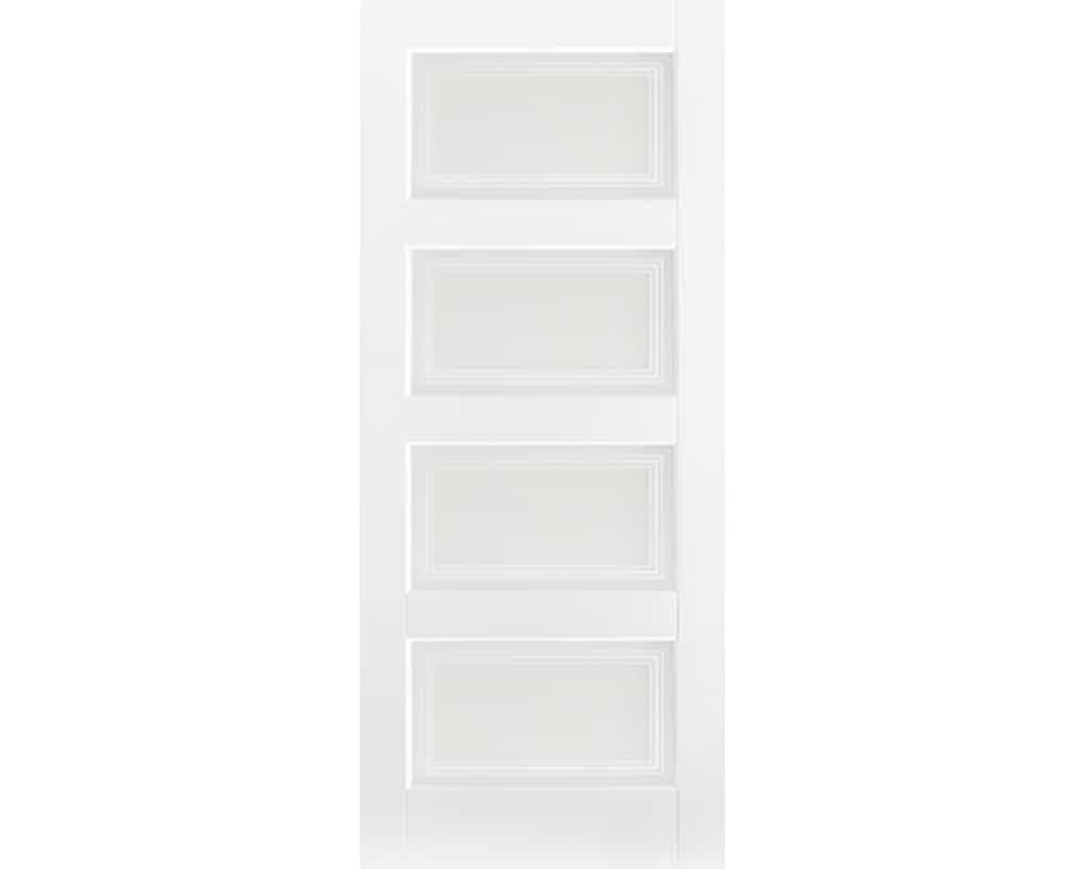 White Contemporary Glazed 4 Light Door