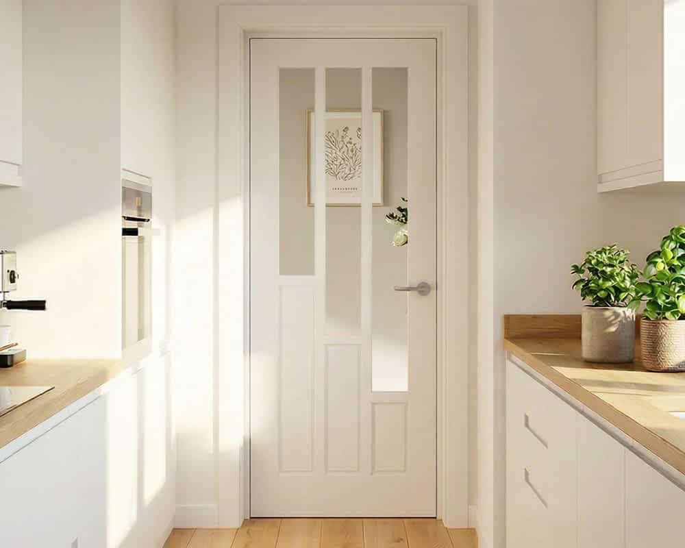 White Coventry Glazed 3 Light Door
