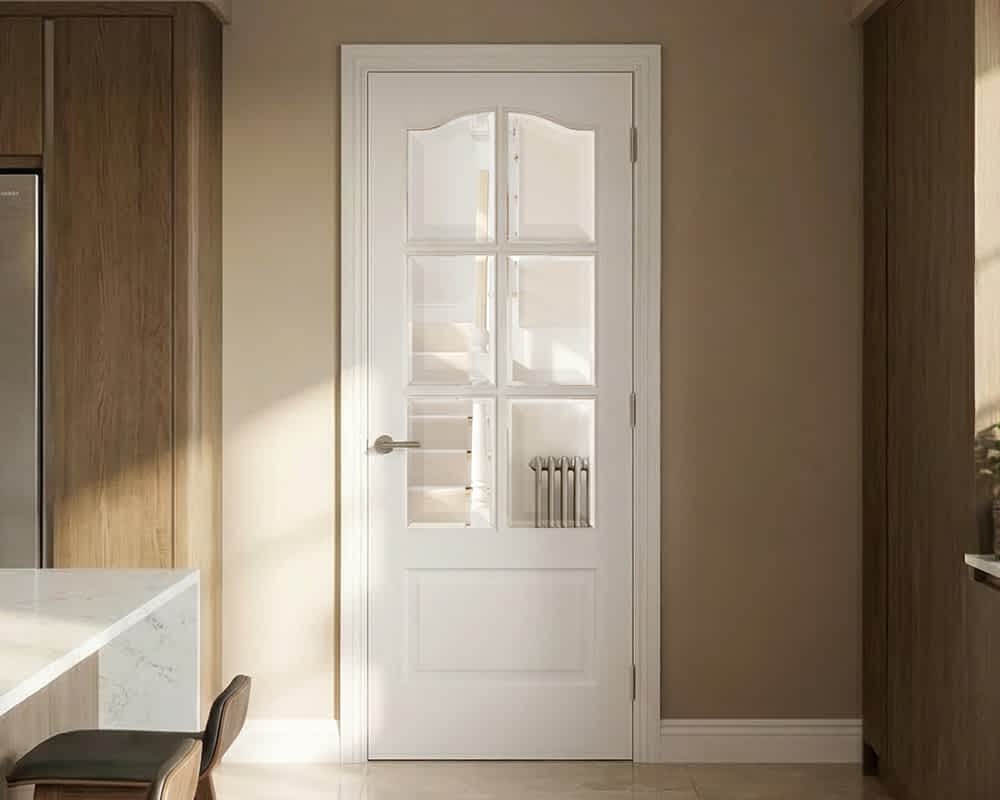 White Kent Glazed 6 Light Door
