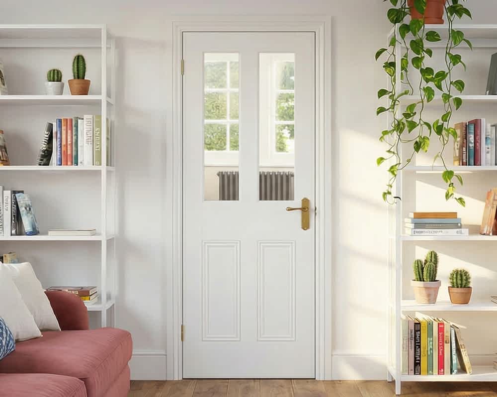 White Malton Unglazed 2 Light Door