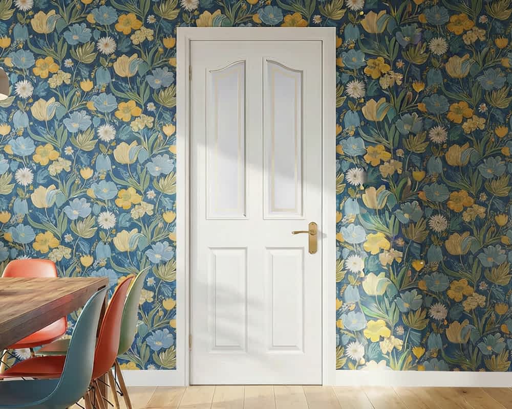 White Moulded Mayfair 2 Light Glazed Door