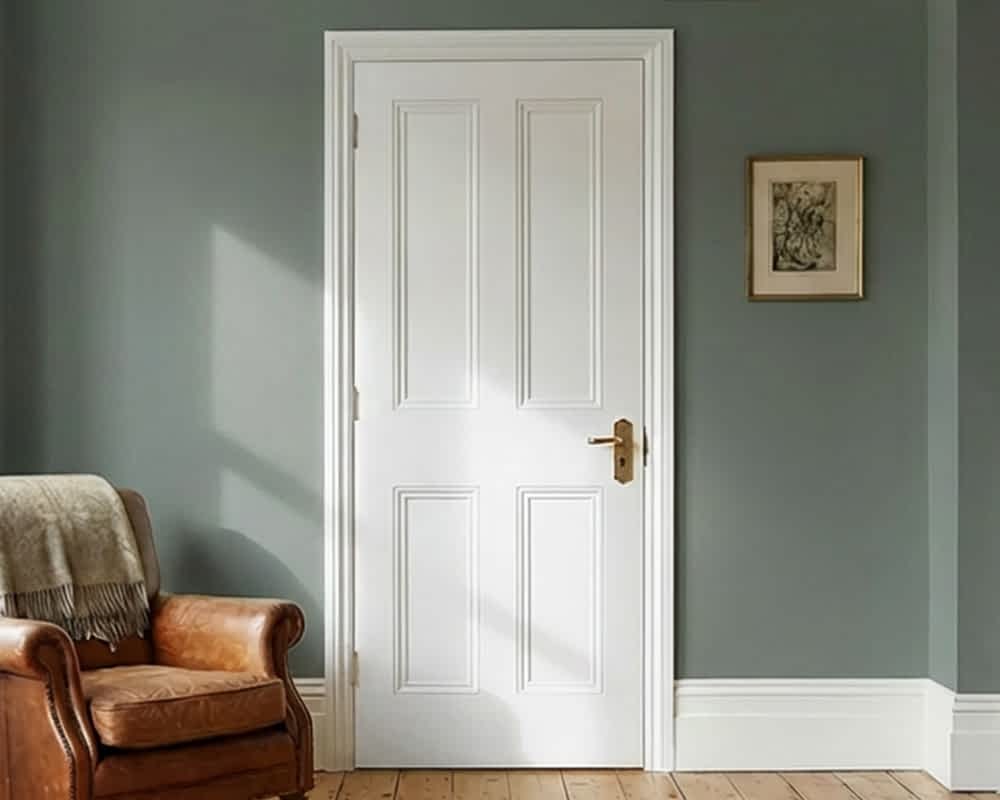 White Nostalgia 4 Panel Door - Lifestyle Shot