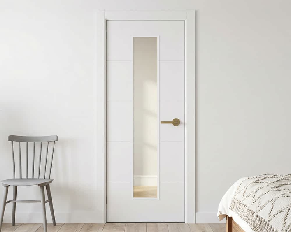 White Primed Santandor Glazed 1 Light Door