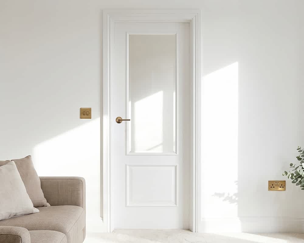 Knightsbridge White Glazed Door