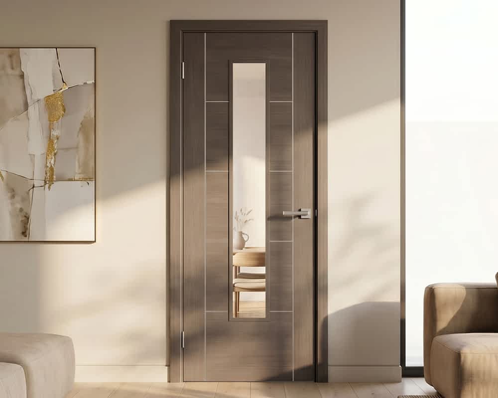 Medium Grey Laminated Vancouver Glazed Door