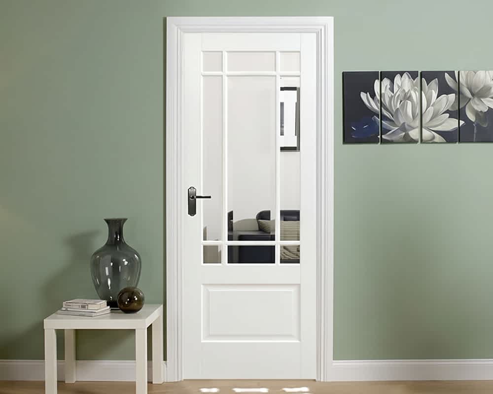 White Downham Glazed 9 Light Door