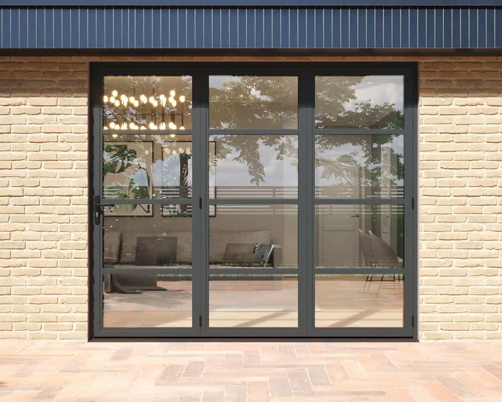 Revere Grey Industrial External Bifolds 2400mm