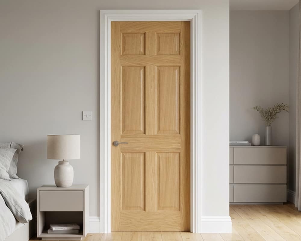 Regency 6 Panel Prefinished Oak Door Regency 6 Panel Prefinished Oak Door