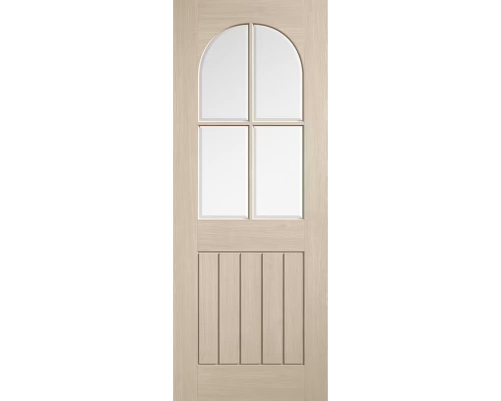 Blonde Oak Mexicano Arched Square Top Glazed Door Blonde Oak Mexicano Arched Square Top Glazed Door