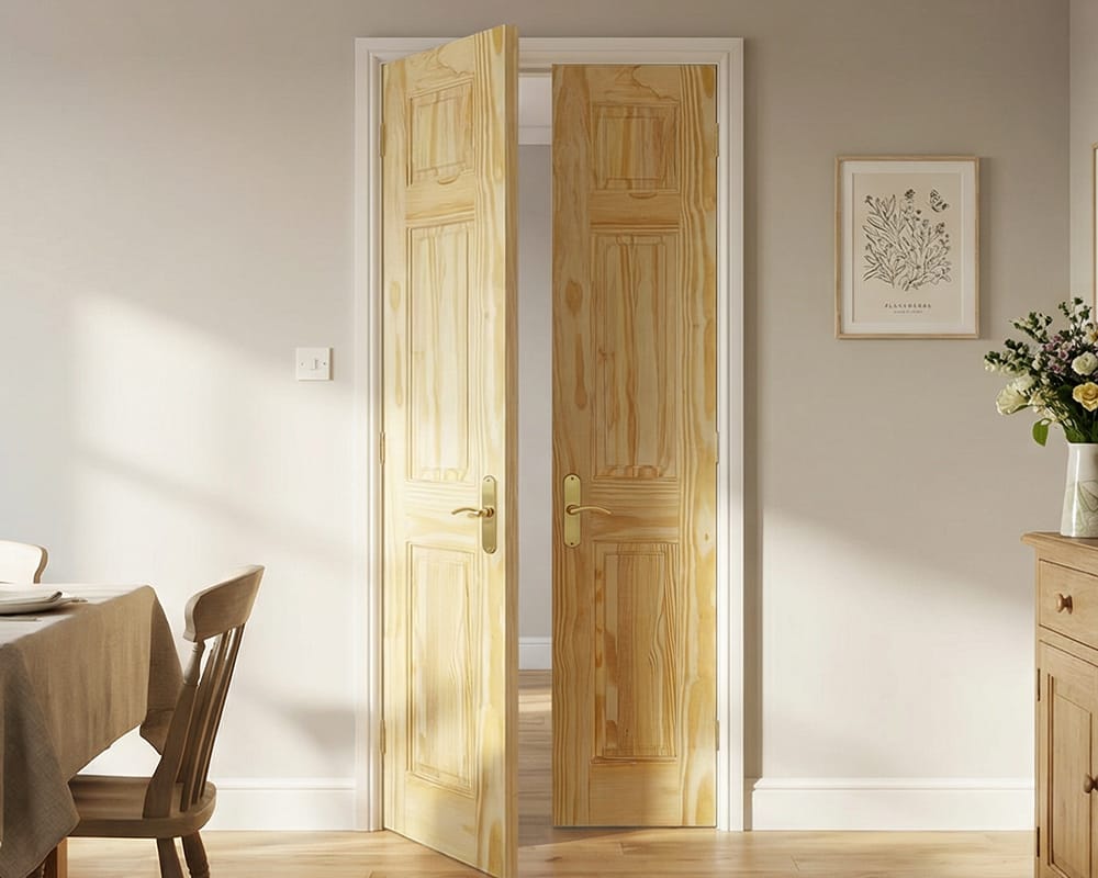 Clear Pine 3 Panel Door Clear Pine 3 Panel Door
